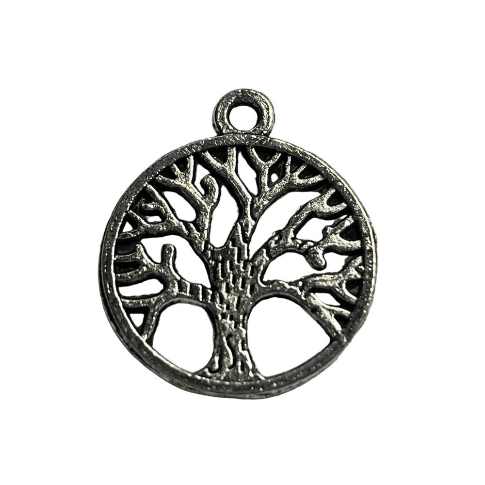 Tree of Life Pendant Silver Tone Charm Bracelet Necklace  u Jewelry Craft Dangle
